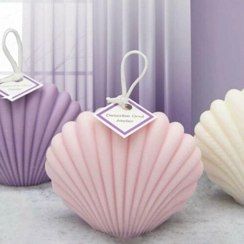 Reusable Aromatherapy Candle 3d Scallop Moulds Small/large Fondant Cake Seashell Plaster Seashell Shell Mold Craft Decoration