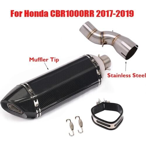 Motorcycle Exhaust Tip System Muffler Escape Slip on Connect Middle Link Pipe for Honda CBR1000RR 2017 2018 2019
