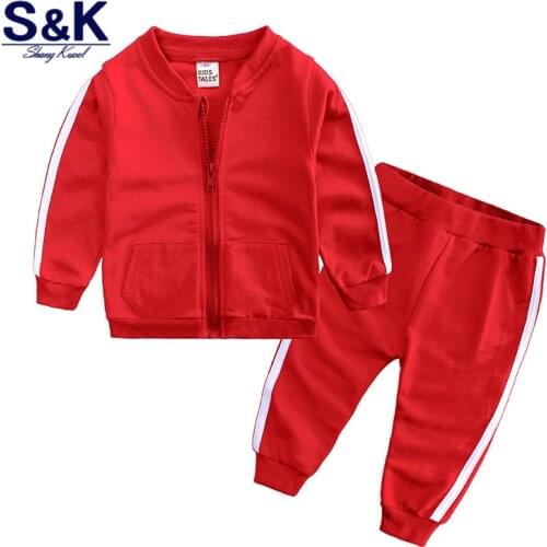 Autumn fashion baby girl clothes cotton long sleeve solid zipper jacket+pants 2pcs bebes tracksuit baby boy clothing set Cool