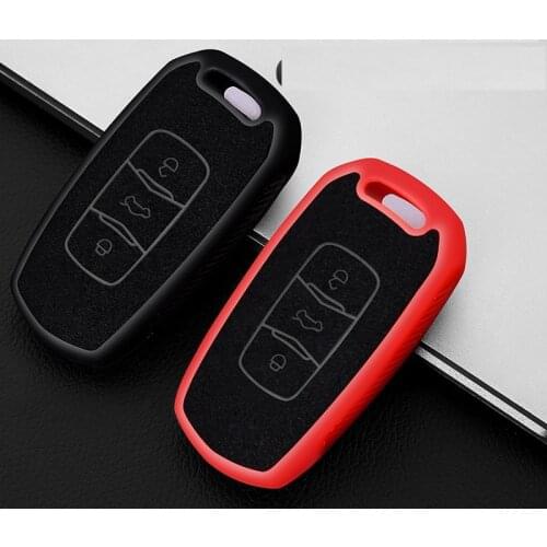 Plastic+Leather Car Key Case Cover For Geely Atlas Boyue NL3 EX7 Emgrand X7 EmgrarandX7 SUV GT GC9 borui Car remote key case