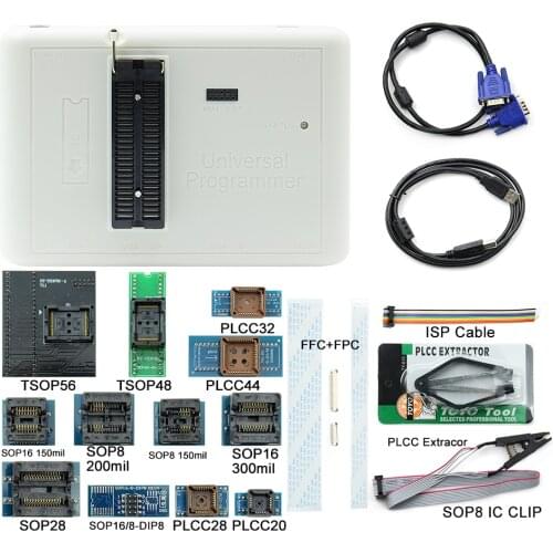 Upmely 2021 New Genuine RT809H +16 Adapters EMMC-Nand FLASH Extremely Fast Universal Smart Chips Programmable Calculator