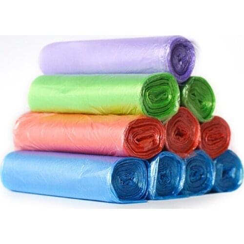 Five Rolls Trash Garbage Waste Sorting Flat Top Style Rubbish Bag Storage Bag For Home Kitchen Office Trash Can Waste Trash Bags