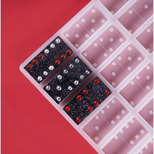 28 Cavities Domino Mold Silicone Baking Mold Dominoes Chocolate Molds Candy Molds DIY crafts Silicone Resin Domino Games Mould