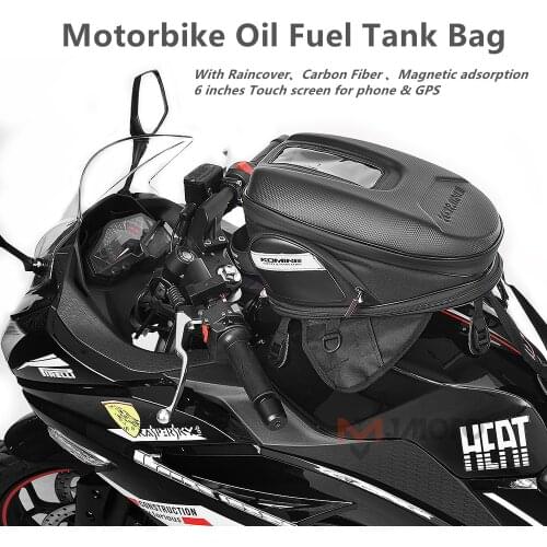 KOMINE Motorcycle Tank Bag Motorbike Oil Fuel Tank Bag Magnetic Tank Bike Saddle Backpack Multifunctional Motorcycle Storage