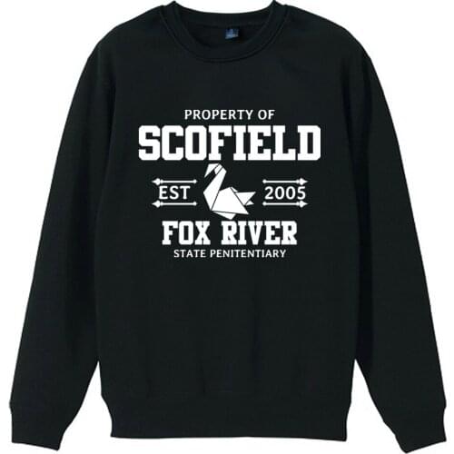 Boy Man Men Crew Neck Sweatshirt Prison Break Fox River Paper Crane Duck Swan Scofield Teenager Pullover Fleece ZIIART