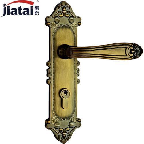 Thai high-end home European American antique hardware locks TK245221 yellow bronze door locks