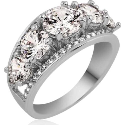 Tevuli 925 Sterling Silver Filtration 5 Stone Lady 'S Ring
