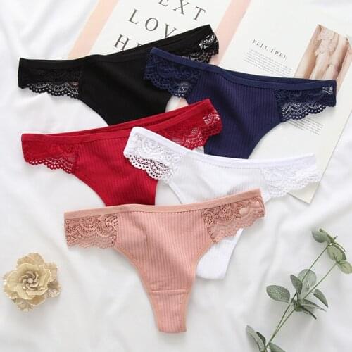 Cotton Panties Woman Cotton Panties For Low Waist Women Thong Underwear Sexy Comfortable Female Lace Panties Fashion Hot Sale