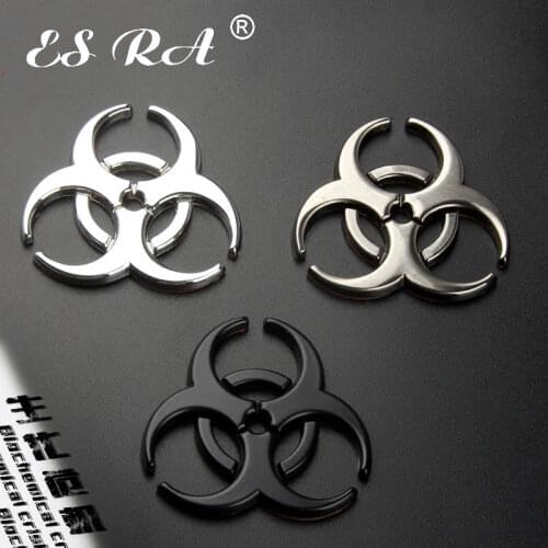 1 Piece 2.4" Game Stickers on Car 3D Metal Biohazard Waste Decal Logo Emblem for Car Body Trunker Motor Fridge DIY Decorate Gift