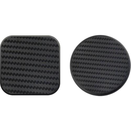 2PC Silicone Black Car Auto Water Cup Slot Non-Slip Carbon Fiber Mat Accessories car protective pad car interior accessories
