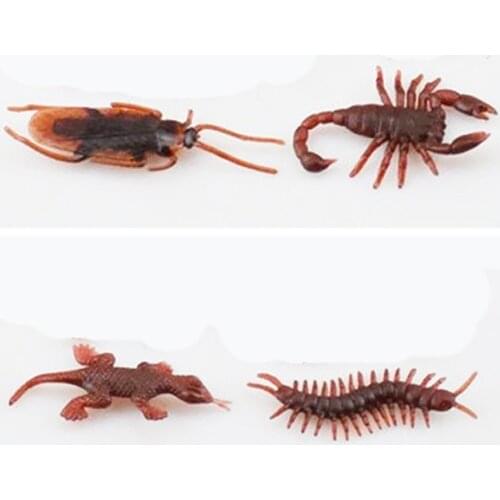 4pcs High Simulation Insects Bugs Toy Plastic Animal Figures Toys For Collection Animal Toys Educational Resource