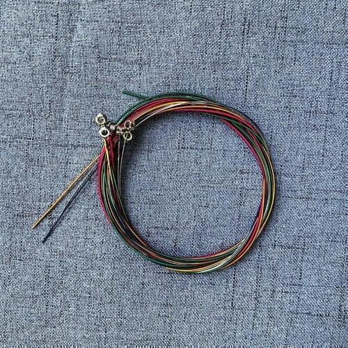 6Pcs/set Rainbow Colorful Guitar Strings E-A For Acoustic Folk Guitar Musical Instruments