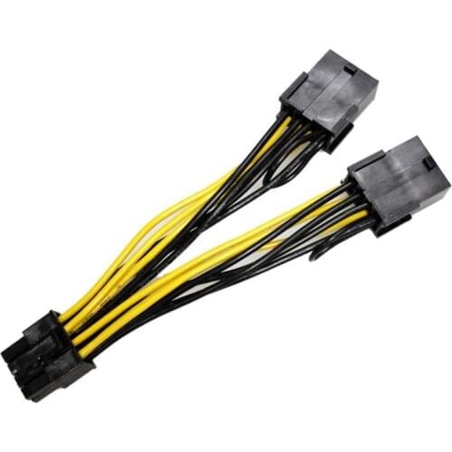 8Pin to Dual 8Pin(6+2) Power Cable GPU Power Cable for Tesla K80 M40 M60 P40 P100