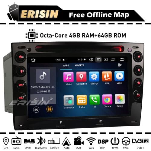 ES8113M Car Radio 7" Autoradio Android 10.0 DSP CarPlay GPS DVD 4G WiFi TPMS Bluetooth OBD DVR TPMS for Renault Megane 2003-2010
