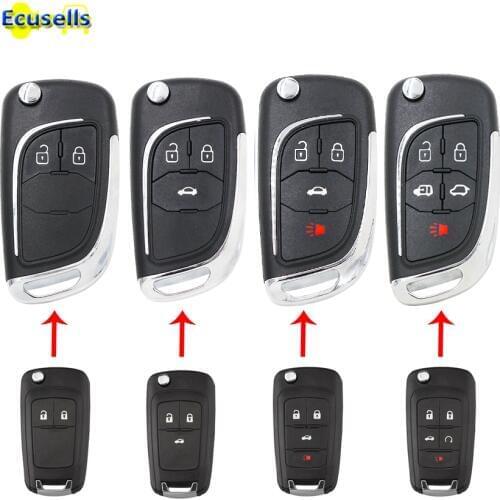 Remote Key Case Fob 2/3/4/5 Button Flip Folding Key Shell for CHEVROLET Cruze Aveo Camaro Equinox Malibu Spark Volt HU100