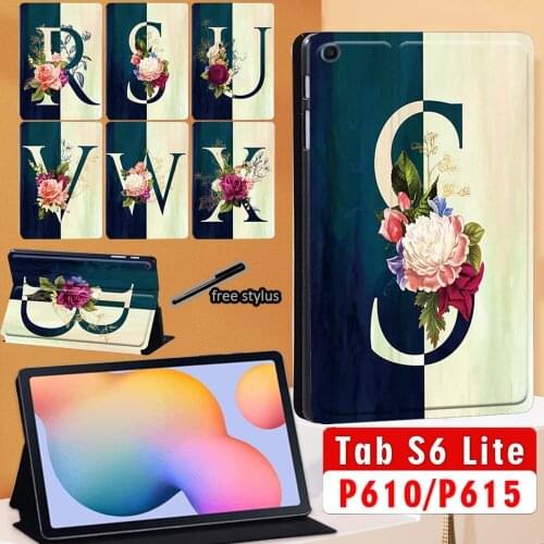 Tablet Case for Galaxy Tab S6 Lite 10.4 Inch 2020 SM-P610 SM-P615 PU Leather Ultra Slim Lightweight Folding Stand cover