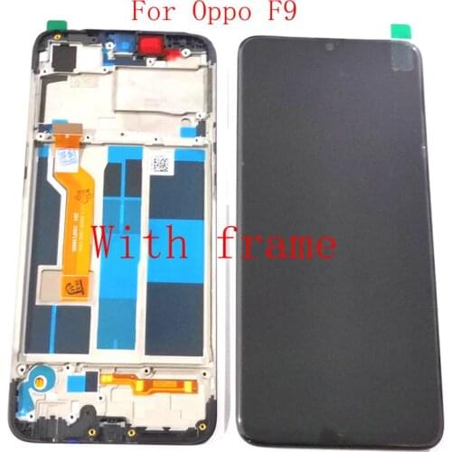 For Oppo F9 CPH1823 LCD screen Display with Touch Screen Digitizer Frame Full Assembly A7X lcd screen Frame