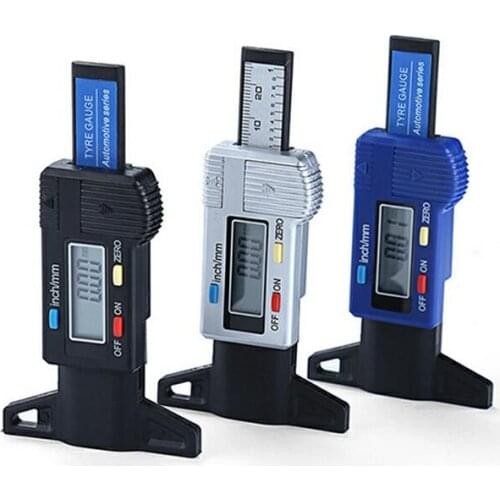 Electronic Digital Display Auto Car Digital Tire Tread Depth Gauge 0-25.4mm Measurer Tool Caliper Tire Ruler Tread Ruler Vernie