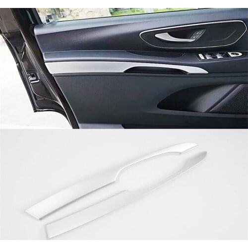 For Mercedes Benz Vito 2014 -2017 Chrome Interior Door Arm Rest Panel Trim Strip Plate Armrest Covers Car Accessory