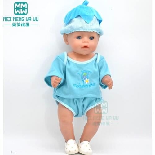 Doll clothes for 45cm American' dolls dress and baby dolls accessories Princess skirt +baby fur collar