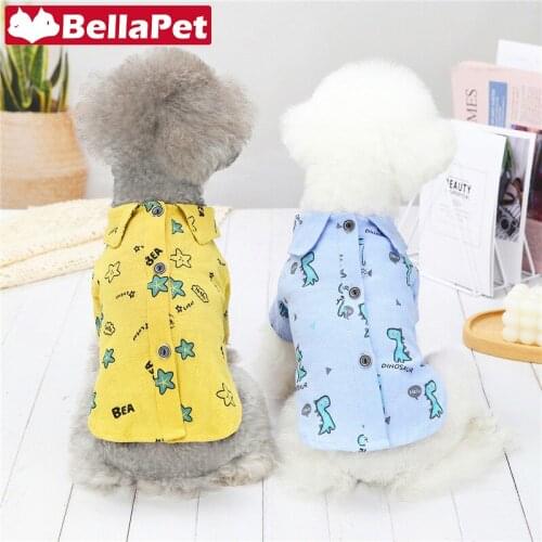 Cute Dog Clothes for Small Dogs Clothes Shirt Summer Designer Dog Accessories Clothing for French Bulldog Chihuahua Pomeranian