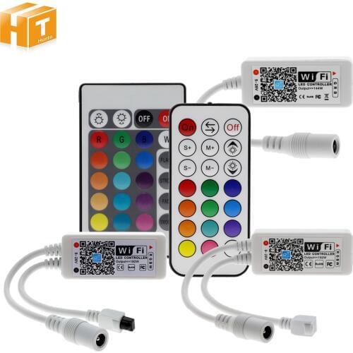 Wifi RGB / RGBW LED Controller Mini DC12V With RF 21Key / IR 24Key Remote Control For RGB / RGBW LED Strip Lights