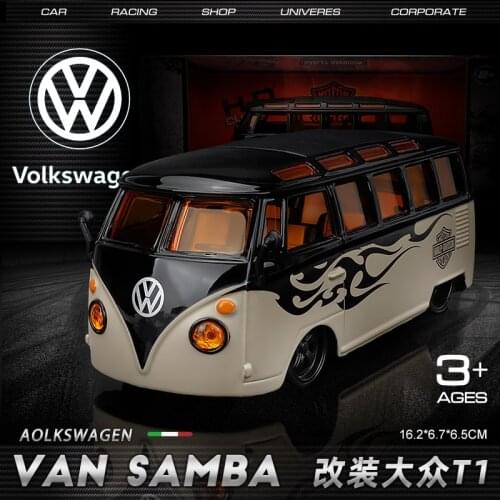 MaiSto Volkswagen Bus 1：24 SAMBA Car Model Simulation Alloy Toy Car Model Boy Gift Adult Collection All Doors Can Be Opened