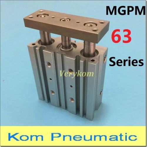 Pneumatic Three Rod With Magnetic Guide Cylinder 3 Axis Piston TCM/MGPM63-10X20*25*30X32-50/40Z MGPM63X25 MGPM63-50Z SMC Type