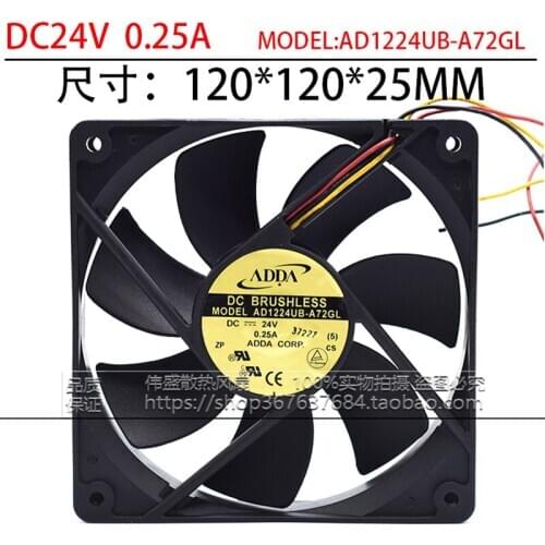 AD1224UB-A72GL 12025 24v 0.25A 12CM genuine fan drive server