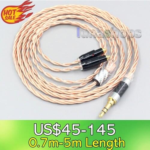LN007169 Silver Plated OCC Shielding Coaxial Earphone Cable For Shure SRH1540 SRH1840 SRH1440 headphone Headset