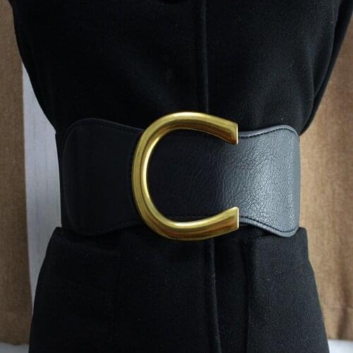 Wide waistband, womens waistband, retro waistband, decorative dress, waist closing, sweater, elastic skirt, brown