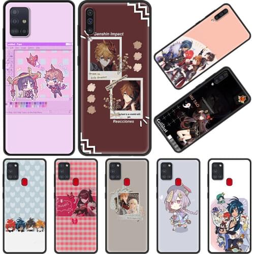 Genshin Impact Cute Silicone Phone Case For Samsung Galaxy A51 A71 A21s A12 A31 A41 A32 A02s A11 A72 A52 5G Cover Fundas