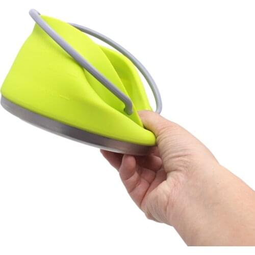 Outdoor Folding Silicone Kettle portable Collapsible silicone kettle Mini Boiling Water Pot with Handle Durable Camping Travel