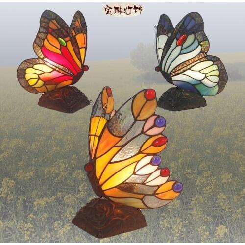 Light style living room bedroom decoration table lamp bedside lamp Home Furnishing butterfly hand women DF22