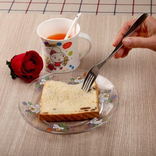 Pyrex High Borosilicate Glass Fruit And Flower Printed Melon Seeds Fruit Plate GlassPlate Dessert Plate SaladPlateFruit Pla