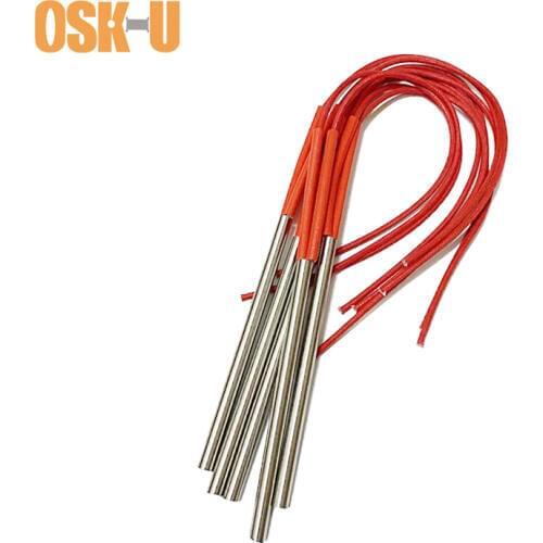 5PCS Tubular Heating Element 6mm Tube Dia. Electric Cartridge Heater Resistance Element For Injection Machine 80/100/120/150W