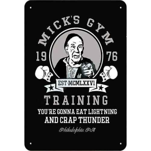 Micks vintage gym metal sign iron paint for indoor and outdoor home bar coffee kitchen wall decor 8 x 12 inches
