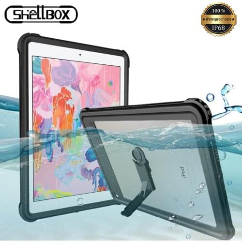 Shellbox Waterproof Case for Apple iPad Pro 10.5 11 9.7" 2017 2018 Silicone Case Tablet Protector Cover for iPad Mini 4 5 Case