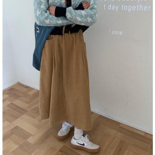 2021 Autumn Winter Knitting Skirt High Waist Long Pencil Skirt Women Knitted Casual Vintage Maxi Skirt Vintage Warm Thick Midi