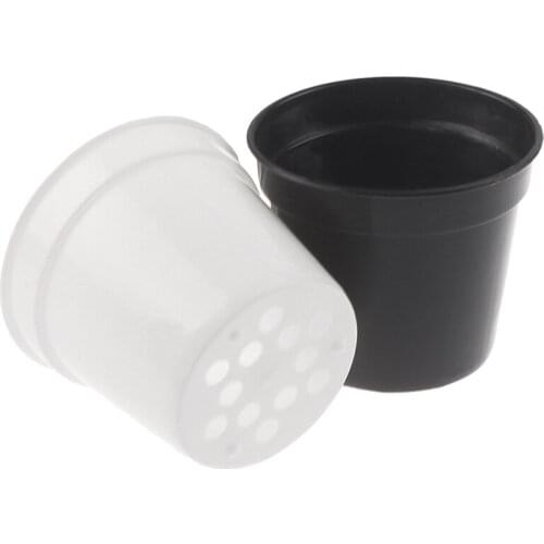 10Pcs Round Plastic Plant Flower Pot Trays Plastic Nursery Pots for Succulent Plants Home Office Decor Gardening Supplies