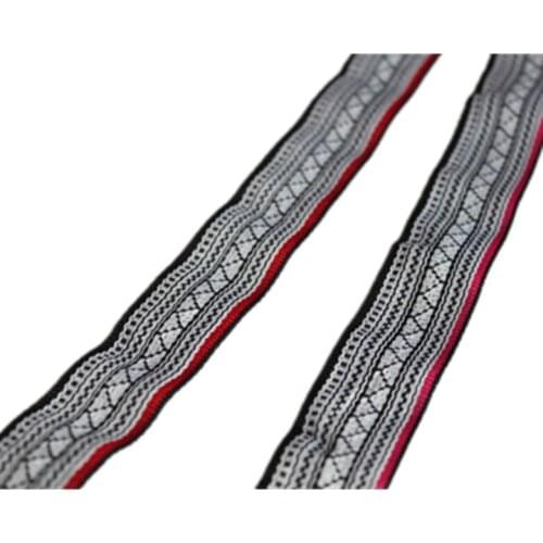 10yards/lot wide about2.5cm Woven Jacquard Ribbon classical geometric design for curtain and clothing accessory LS-9916