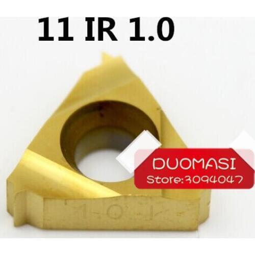 11 IR 1.0ISO Carbide Threading Inserts 60 Deg External Threading Tips,Indexable Inserts for Threaded Lathe Holder