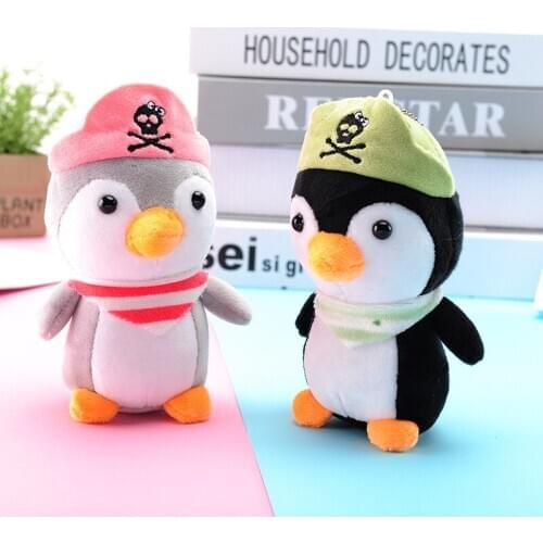12cm Penguin Doll KeyChain Sitting Plush Stuffed Toys Bouquet Gift Plush Toy Stuffed Cat Doll Gift M147