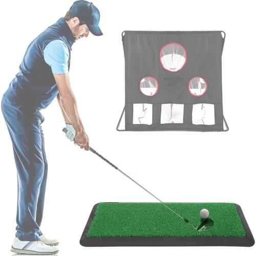 18.5x7.9 in Golf Practice Swing Mat Golfer Garden Grassland Practice Training Equipment Golf Training Aids Artificial Lawn Pad