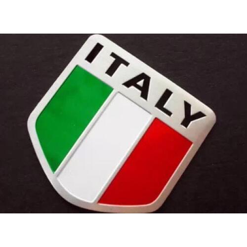 5 Pieces 3D Aluminum ITALY Car Stickers Decal Car-Styling For Fiat Iveco Lamborghini Alfa Romeo DeTomaso Maserati Zagato