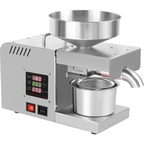 610W Automatic Commercial Linseed Oil Press Peanut Oil Press Cold And Hot Stainless Steel Small Oil Press 110V/220V