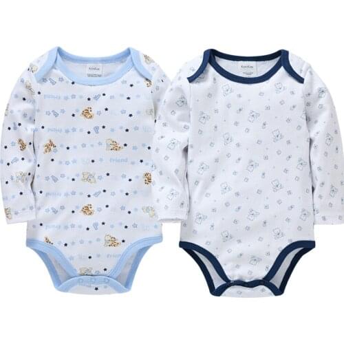 Long Sleeve Newborn Bodysuit 2 pcs/lot Cotton Body bebe Clothes Cool Print Spring Autumn Overalls Infant Toddlers Pajamas