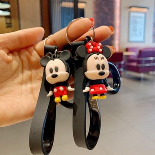 1pc/Set Disney Mickey Minnie Mouse Pooh Bear Keychain Doll Key Chain Pendant Decoration Party Small Gift Key Ring Gift Party Set