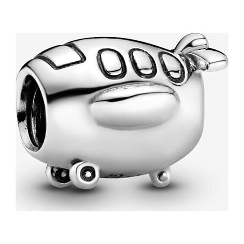 100% 925 Sterling Silver Metal Beads Airplane Travel Charms Fit Pandora Bracelet Women DIY Jewelry Gift bijoux