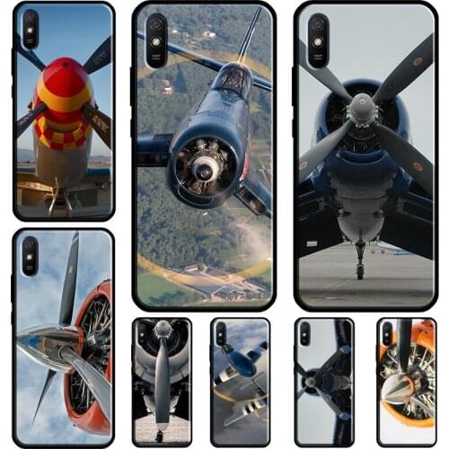Fighter Propeller Plane Aircraft For Xiaomi Redmi 9T 9C 9A K40 Case For Redmi Note 10 Pro Note 9 Pro 8 Pro Note 8T 9S Cover